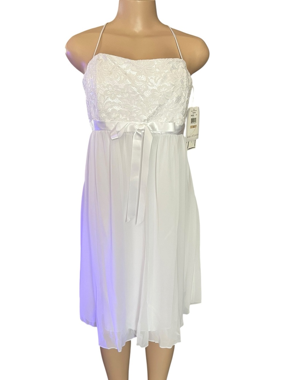 Jessica McClintock White Lace Babydoll dress